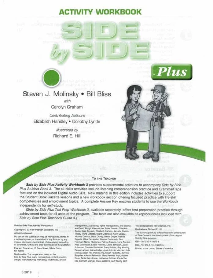 Side by Side Plus 1: Life Skills， Standards， &amp; Test Prep (3rd Edition) Molinsky， Steven J.; Bliss， Bill Amazon.com: Side by Side 1 Student Book/Workbook 1A